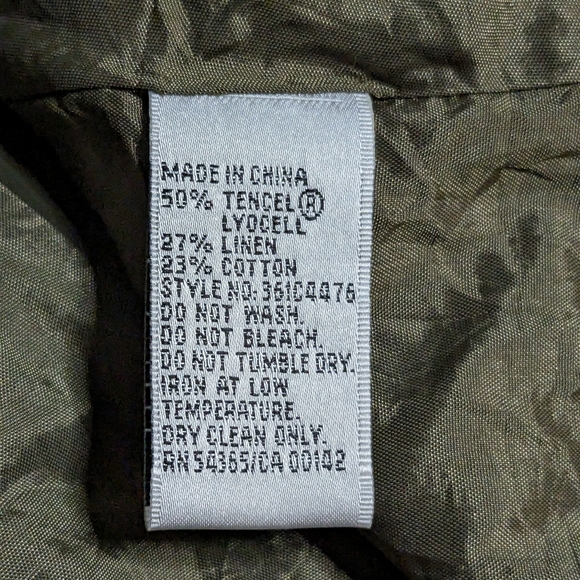 Peter Nygard Size 16 Army Green Belted Jacket - Picture 5 of 5